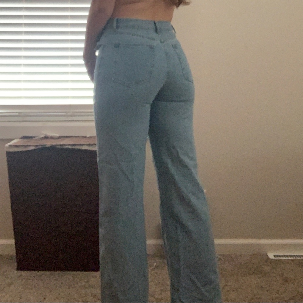 size 6 wide leg high rise jeans